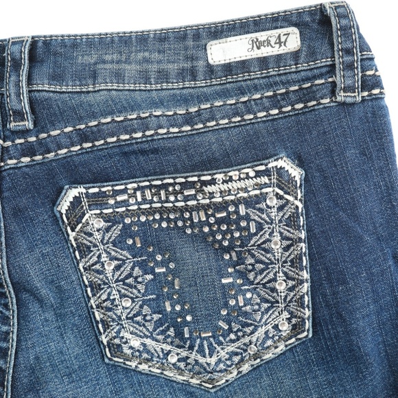 Wrangler Denim - Wrangler Rock 47 Embellished Low Stretch Jeans